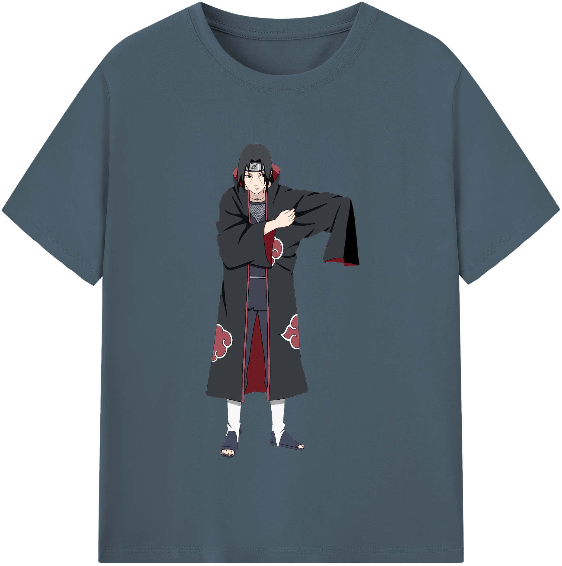 （画像用） NARUTO -ナルト- うちは イタチ Uchiha Itachi 綿100％半袖Tシャツ（フロントプリント）